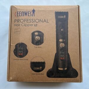 Professional Hair Clipper Kit - Black